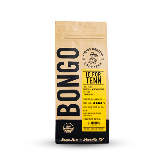 10 FOR TENN - BongoJava.com - Organic Coffee