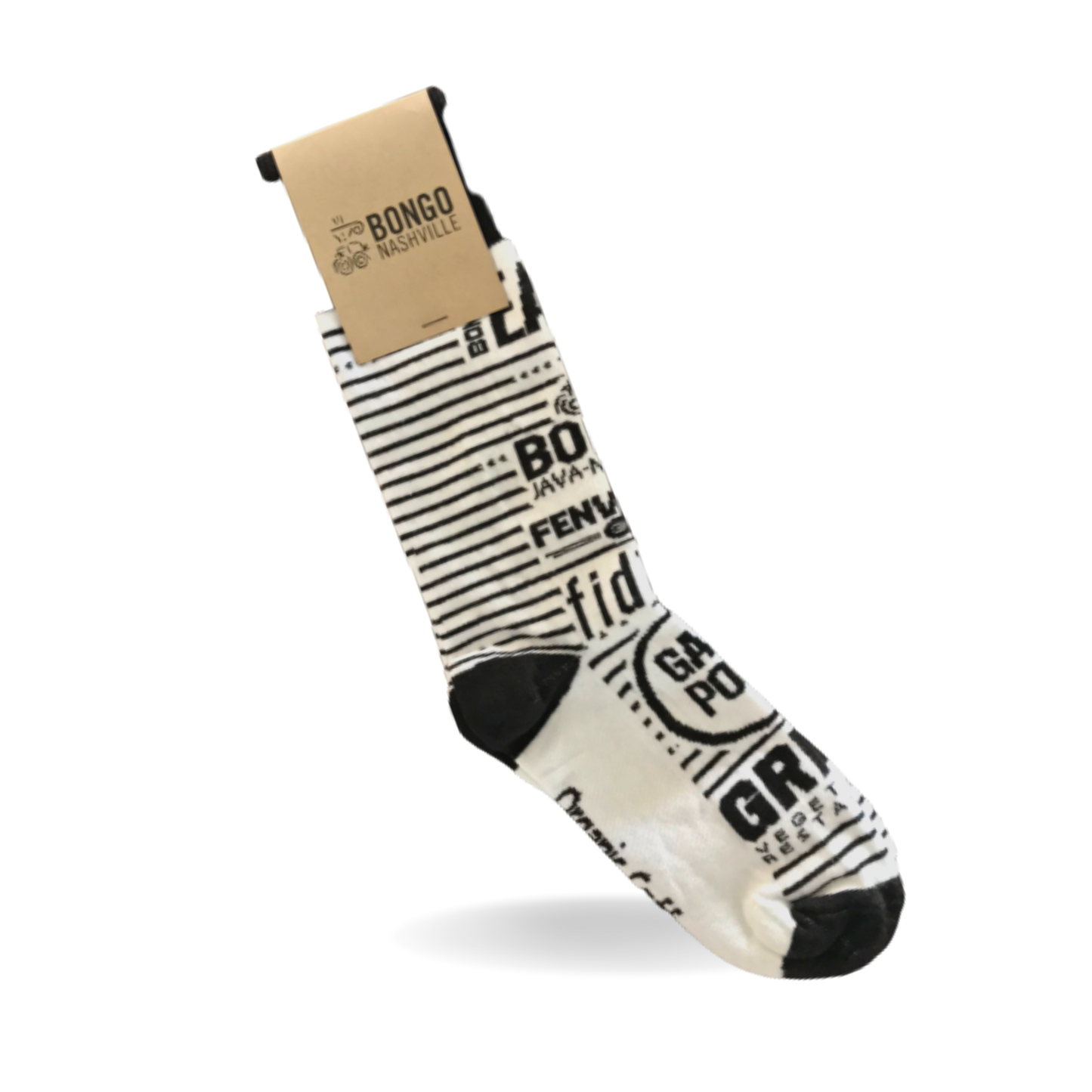 Bongo Socks (Black + White)