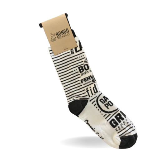 Bongo Socks (Black + White)